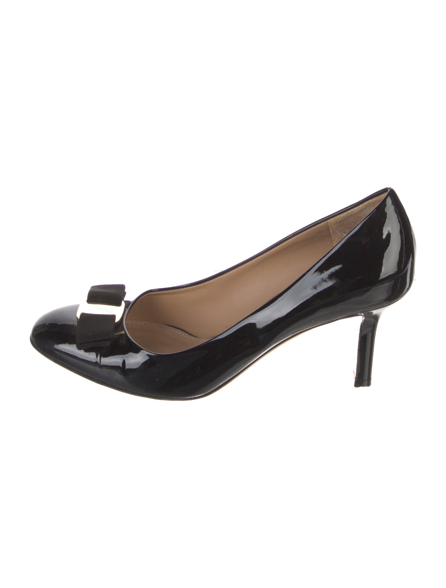 Salvatore Ferragamo Vara Bow Accent Patent Leather Pumps