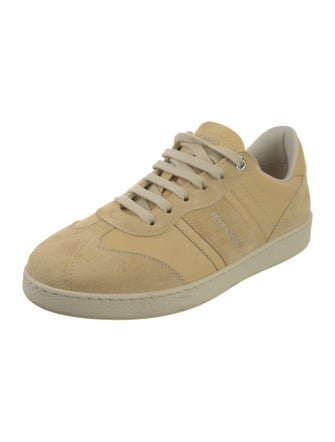 Ferragamo Gancini Logo Suede Sneakers