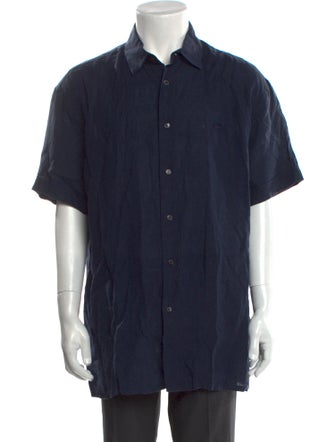 Salvatore Ferragamo Linen Short Sleeve Shirt