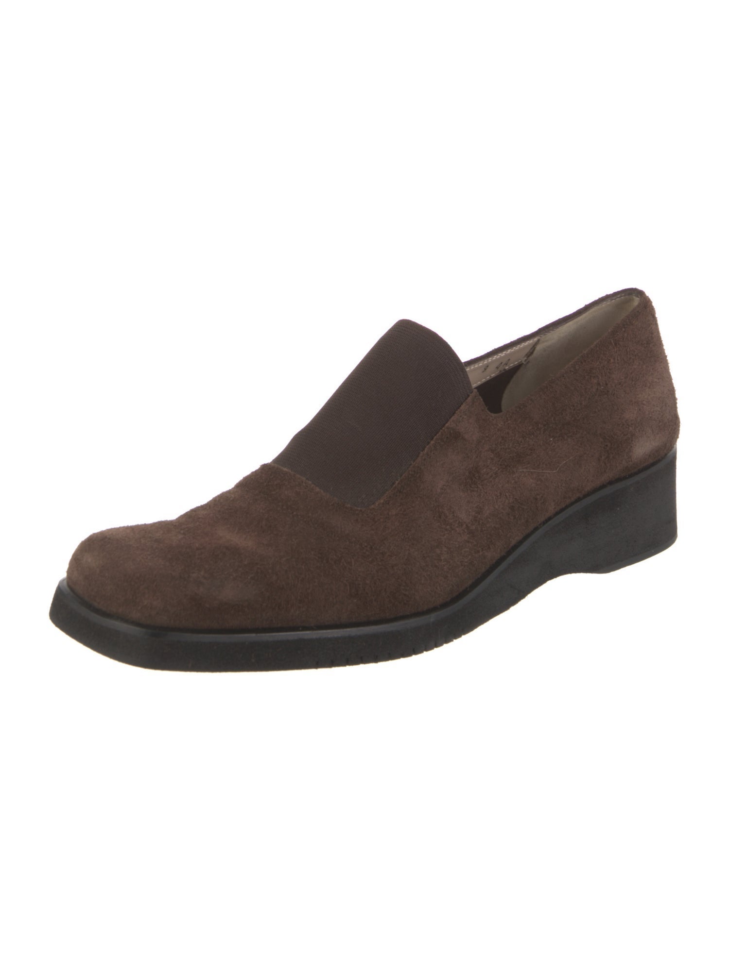 Salvatore Ferragamo Suede Grosgrain Trim Loafers