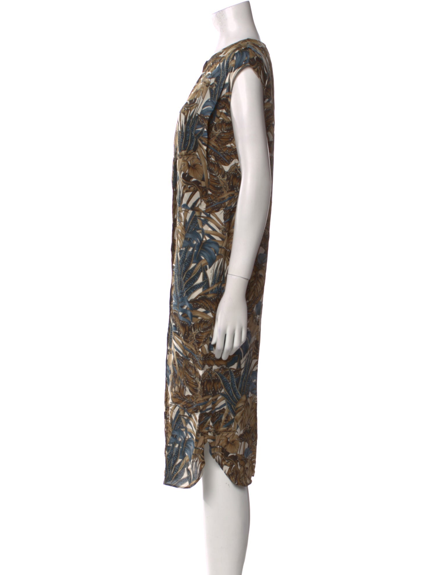 Salvatore Ferragamo Printed Midi Length Dress