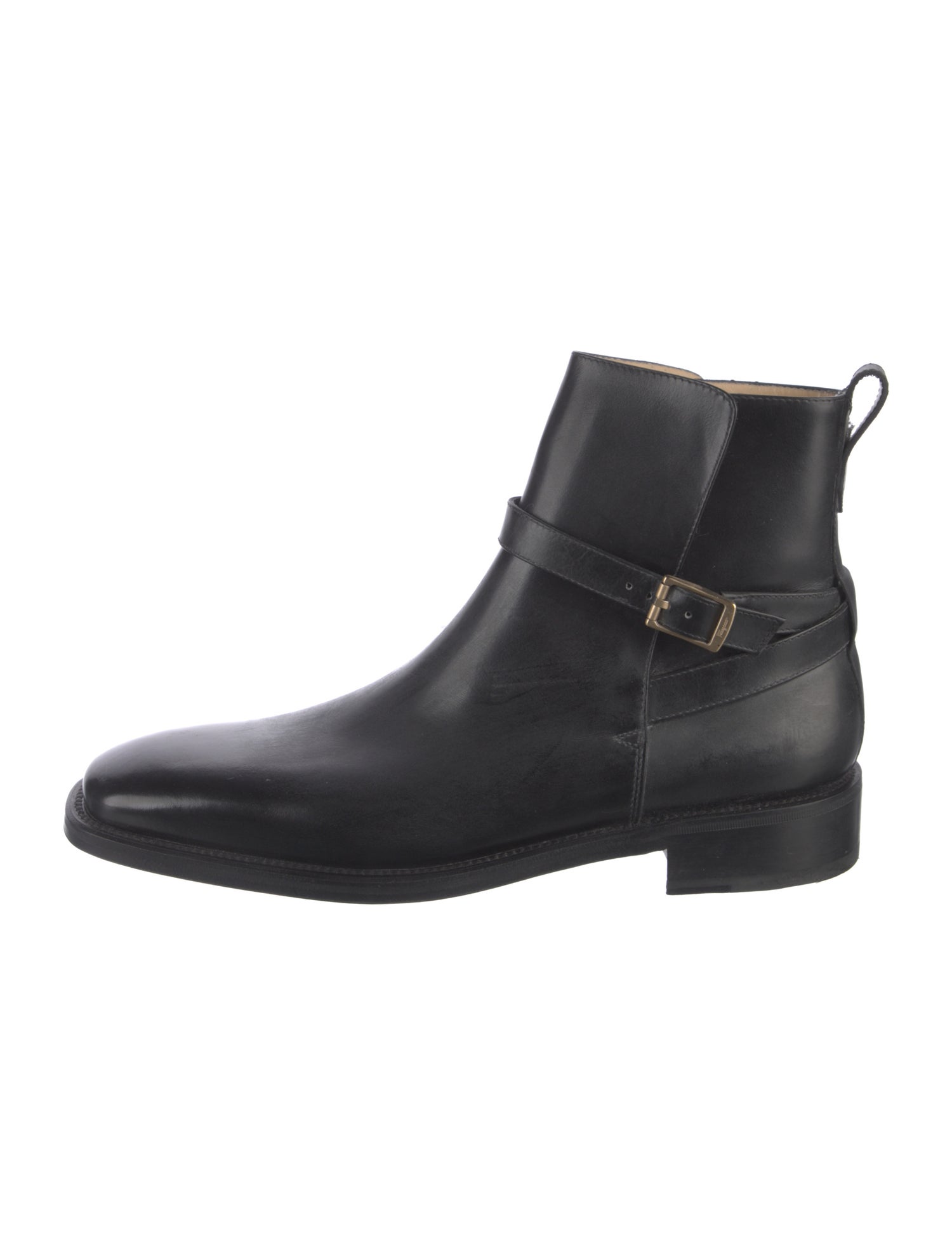 Salvatore Ferragamo Leather Moto Boots