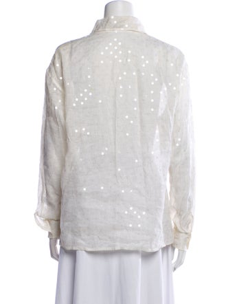 Salvatore Ferragamo Long Sleeve Button-Up Top