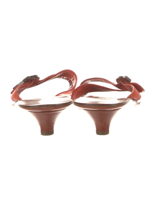 Salvatore Ferragamo Gancini Logo Leather Slides