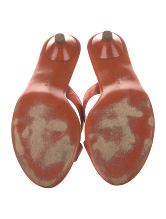 Salvatore Ferragamo Gancini Logo Leather Slides