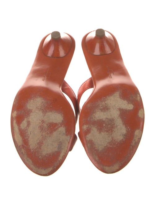 Salvatore Ferragamo Gancini Logo Leather Slides