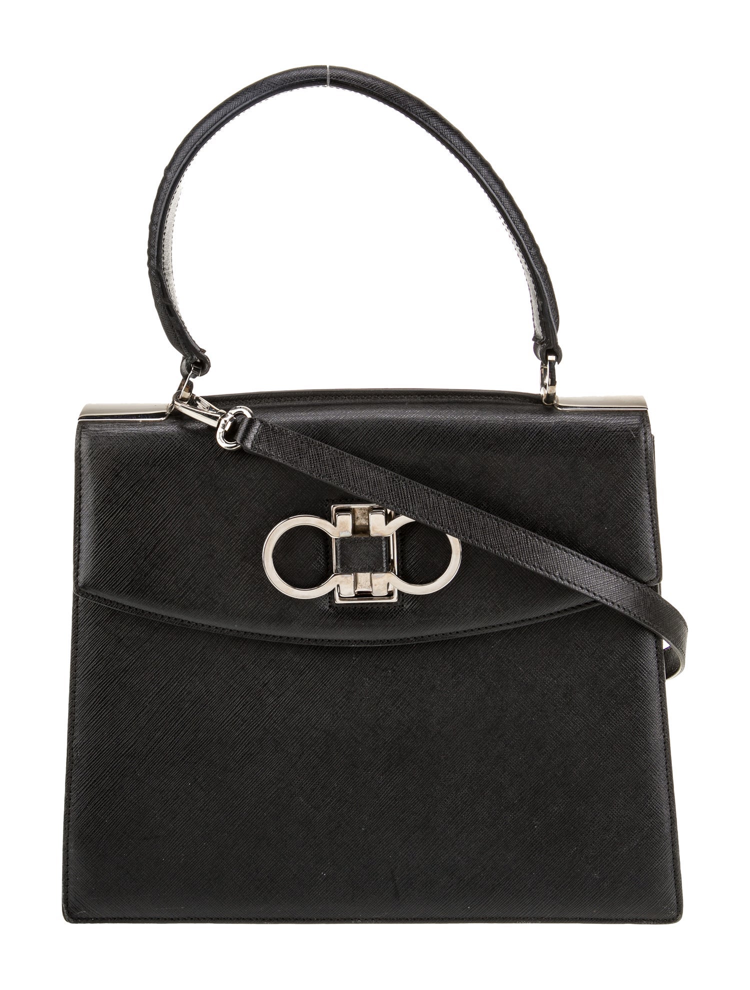 Salvatore Ferragamo Saffiano Leather Top Handle Bag