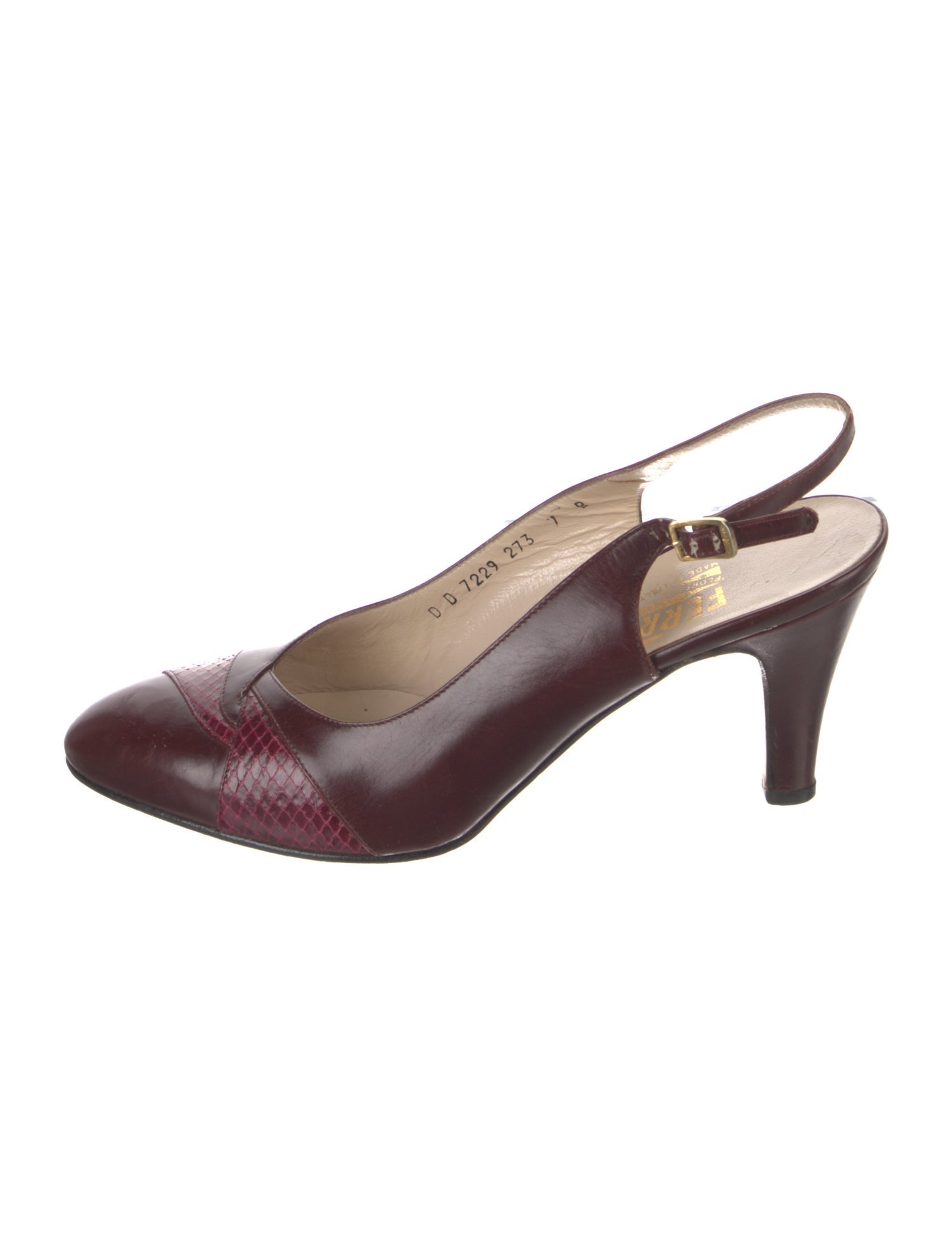 Salvatore Ferragamo Leather Slingback Pumps