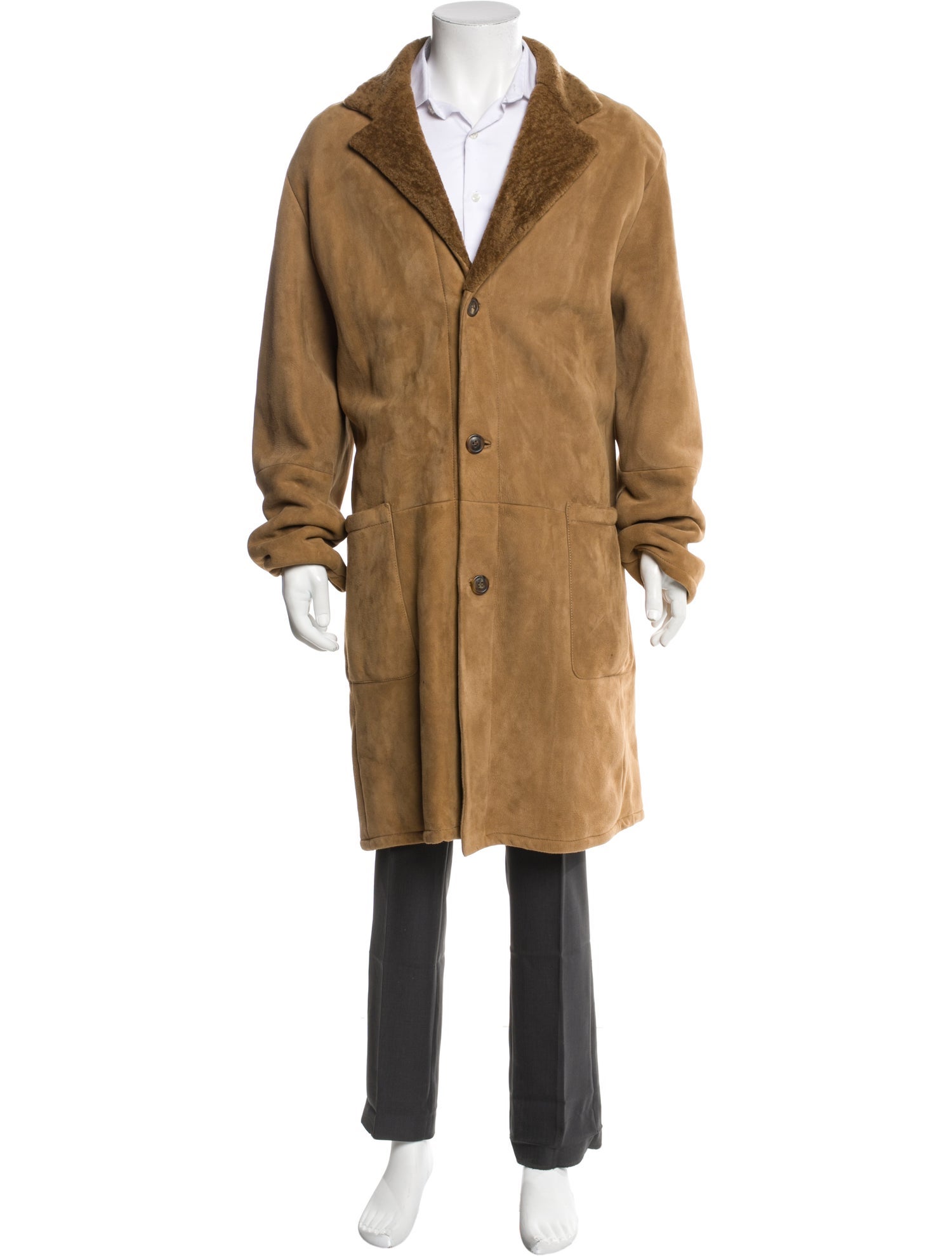 Salvatore Ferragamo Leather Overcoat
