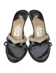 Salvatore Ferragamo Gancini Logo Patent Leather Slides