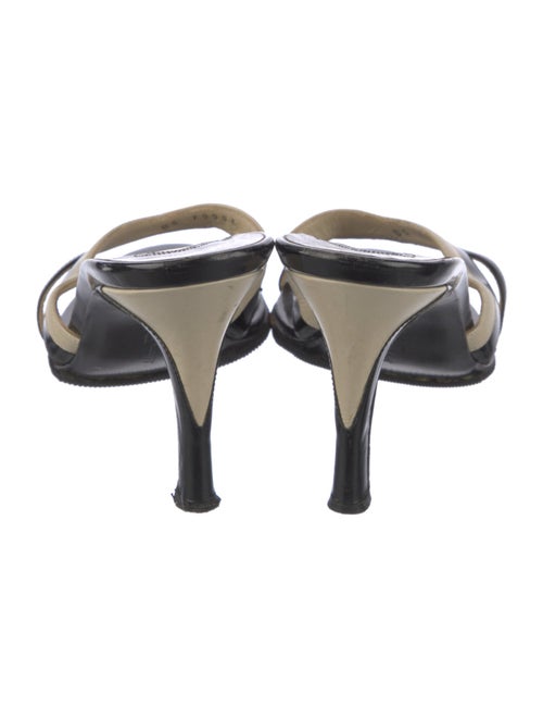 Salvatore Ferragamo Gancini Logo Patent Leather Slides