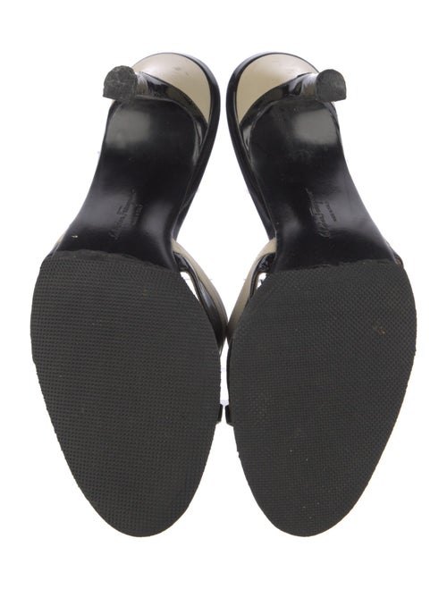 Salvatore Ferragamo Gancini Logo Patent Leather Slides