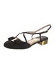 Salvatore Ferragamo Suede Bow Accents Slingback Flats