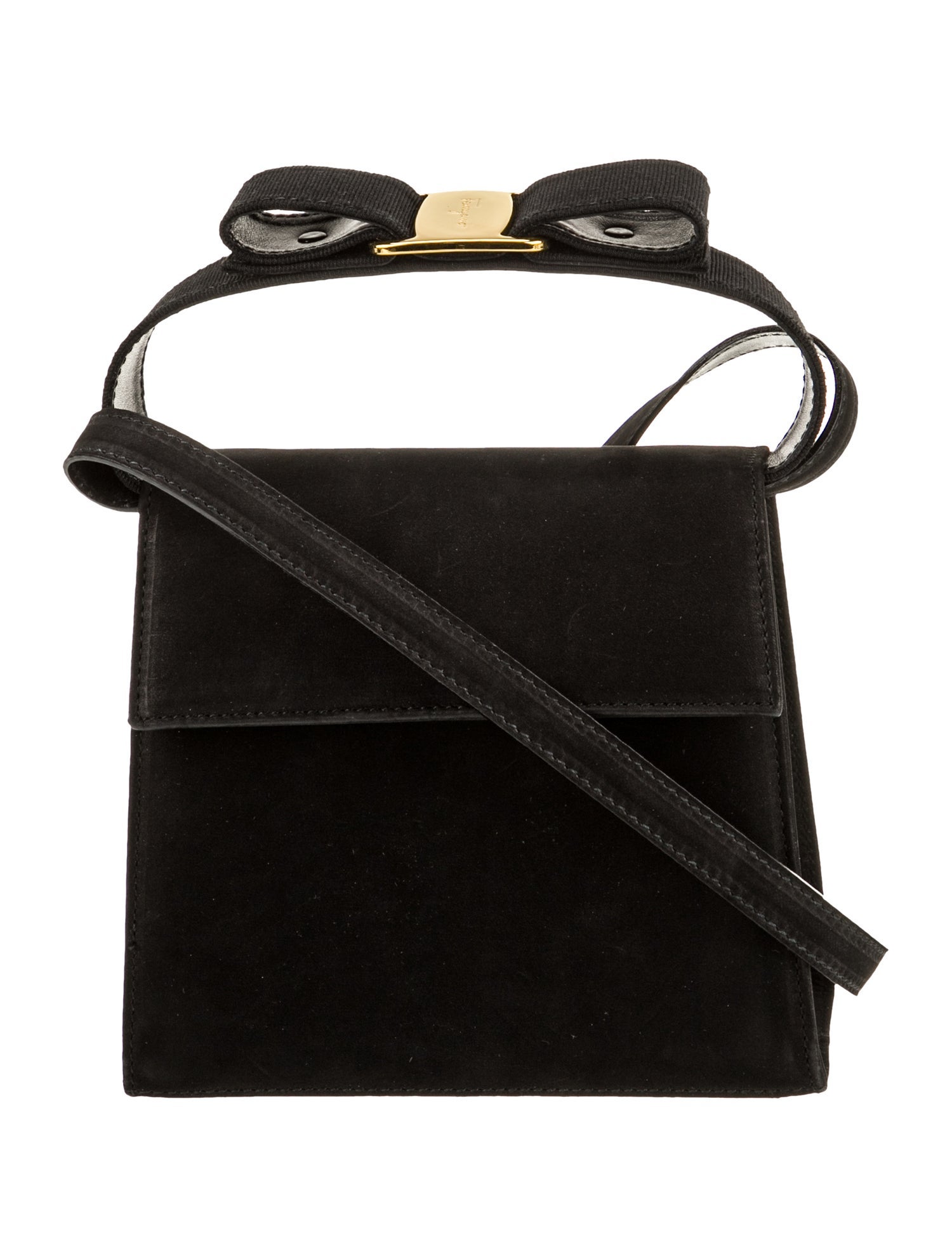 Salvatore Ferragamo Suede Top Handle Bag