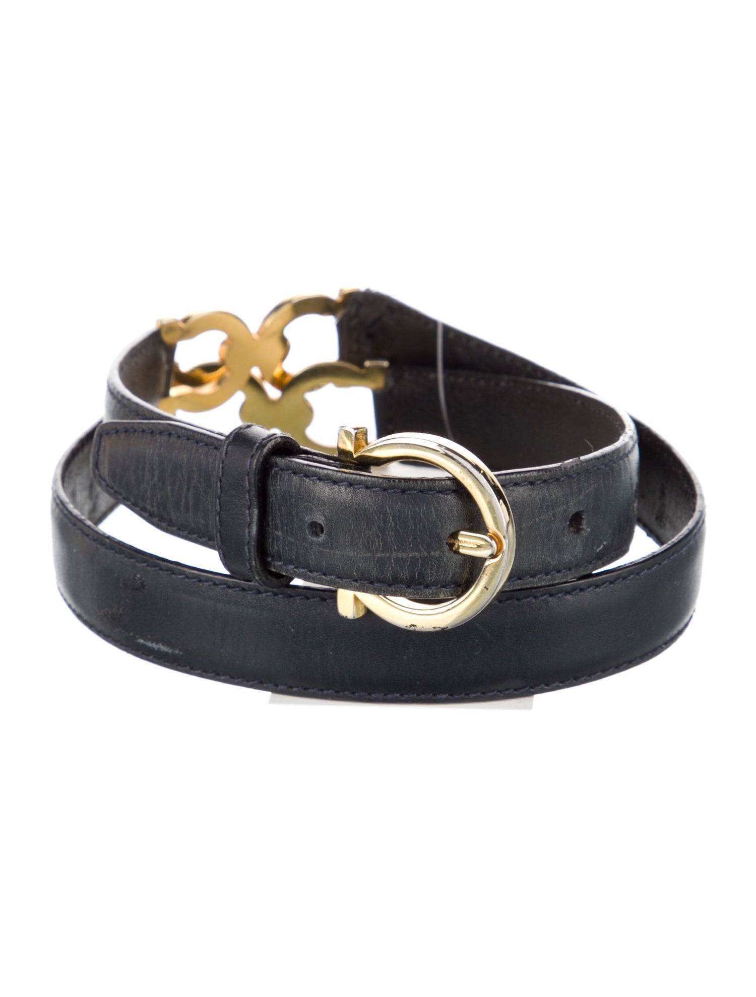 Salvatore Ferragamo Skinny Leather Belt