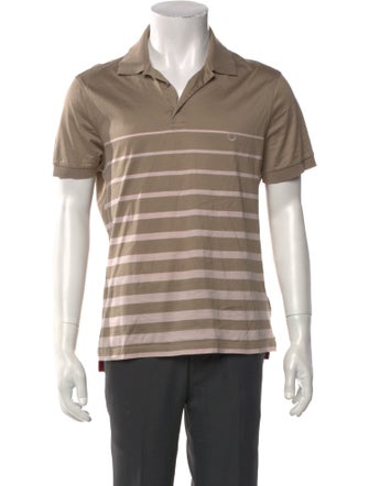 Salvatore Ferragamo Striped Collar Polo Shirt
