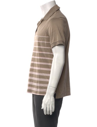 Salvatore Ferragamo Striped Collar Polo Shirt