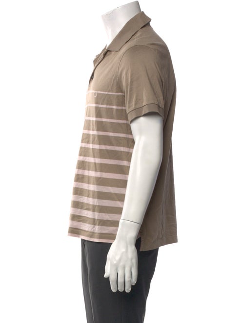 Salvatore Ferragamo Striped Collar Polo Shirt