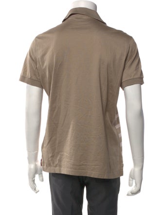 Salvatore Ferragamo Striped Collar Polo Shirt