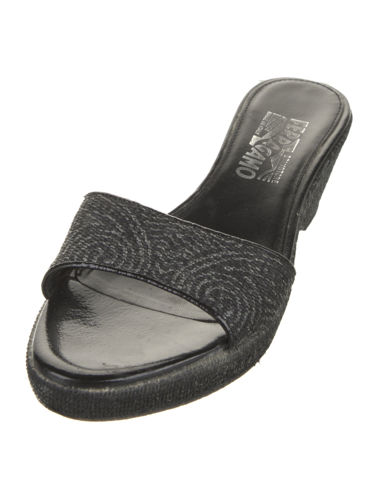 Salvatore Ferragamo Leather Slides