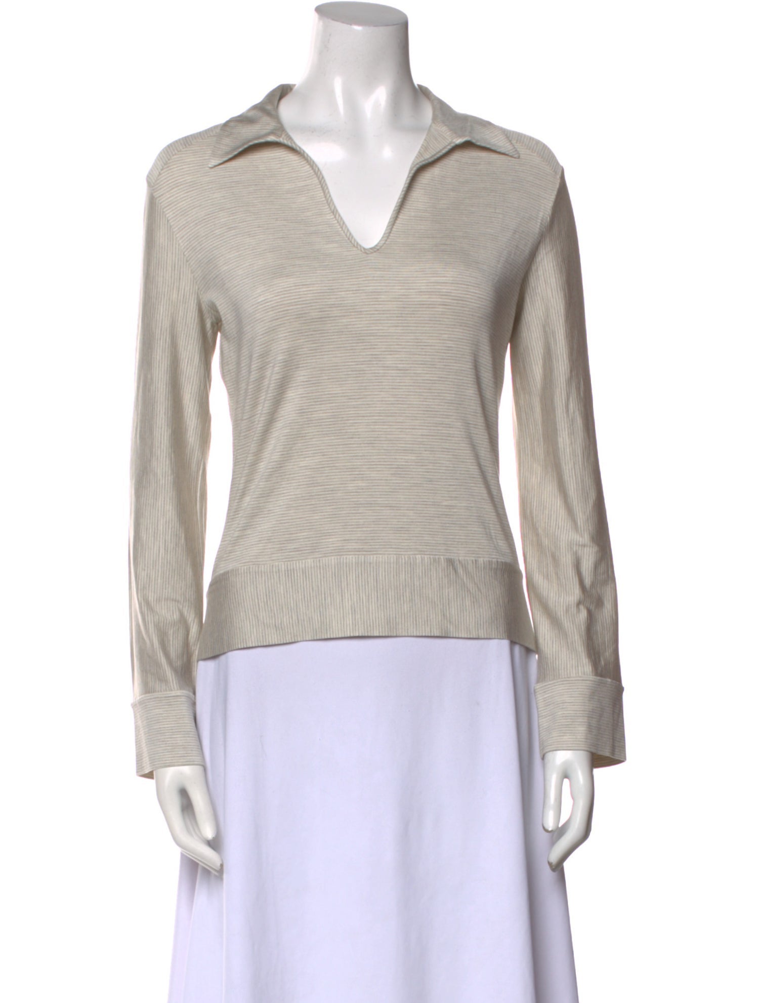 Salvatore Ferragamo Silk V-Neck Top