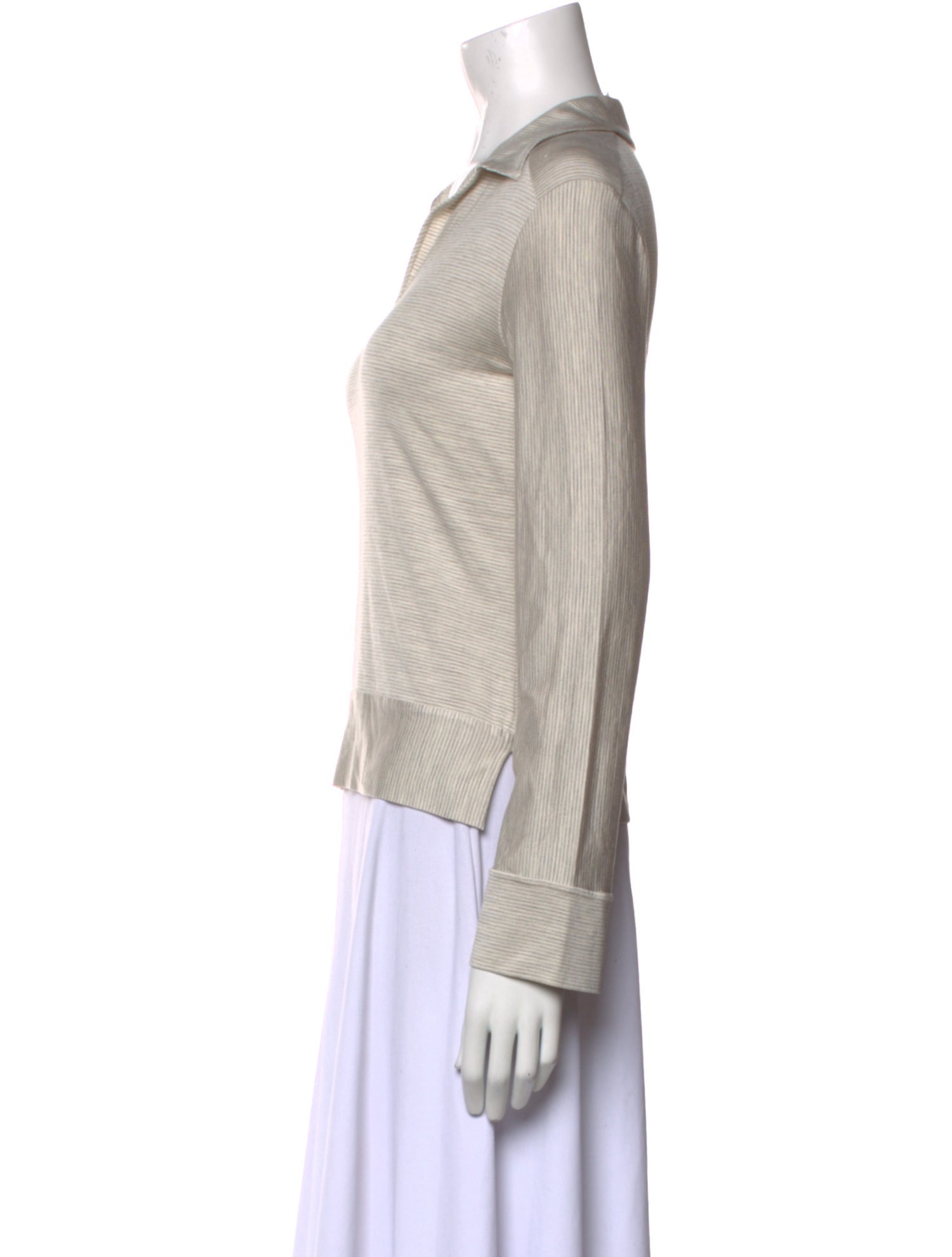 Salvatore Ferragamo Silk V-Neck Top