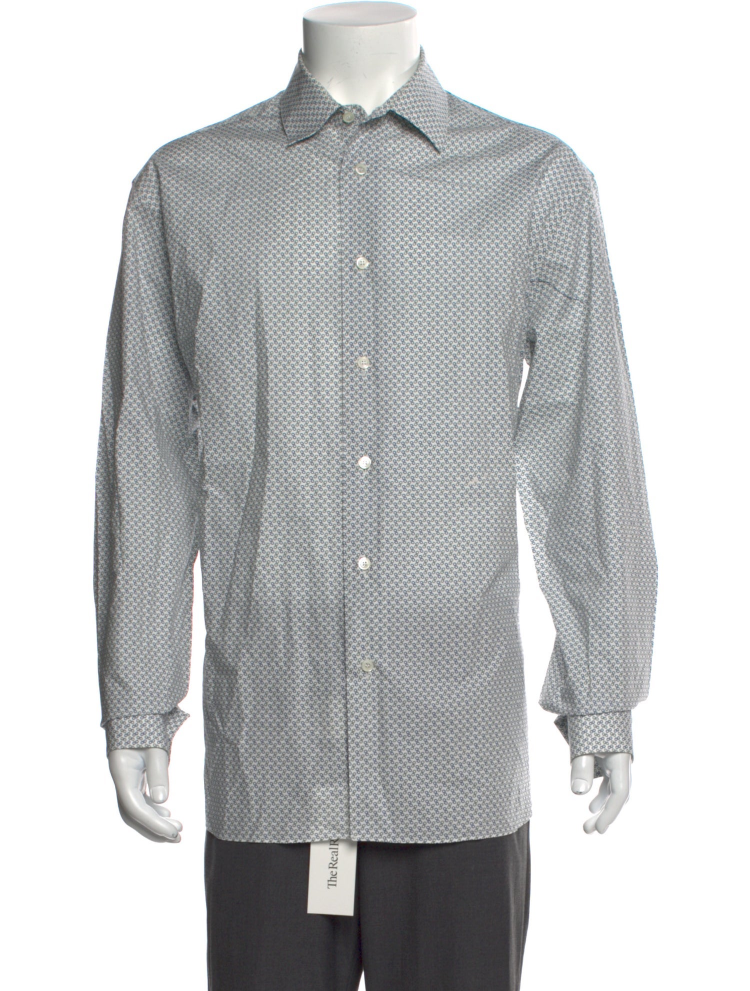 Salvatore Ferragamo Printed Long Sleeve Dress Shirt