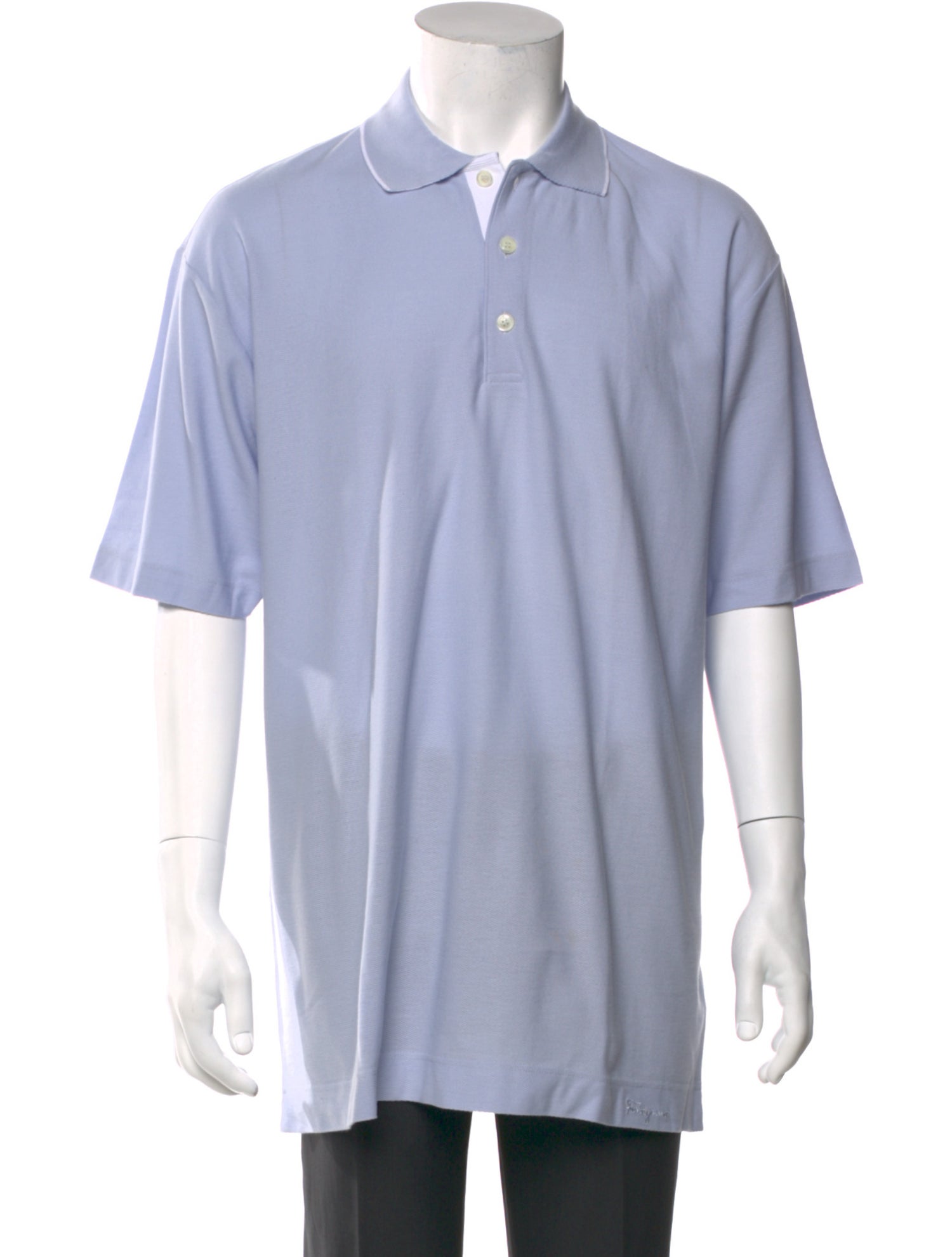Salvatore Ferragamo Collar Short Sleeve Polo Shirt