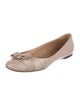 Salvatore Ferragamo Vara Bow Accent Leather Ballet Flats
