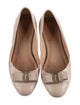 Salvatore Ferragamo Vara Bow Accent Leather Ballet Flats