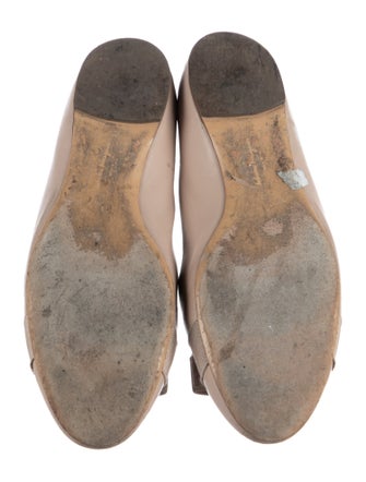 Salvatore Ferragamo Vara Bow Accent Leather Ballet Flats