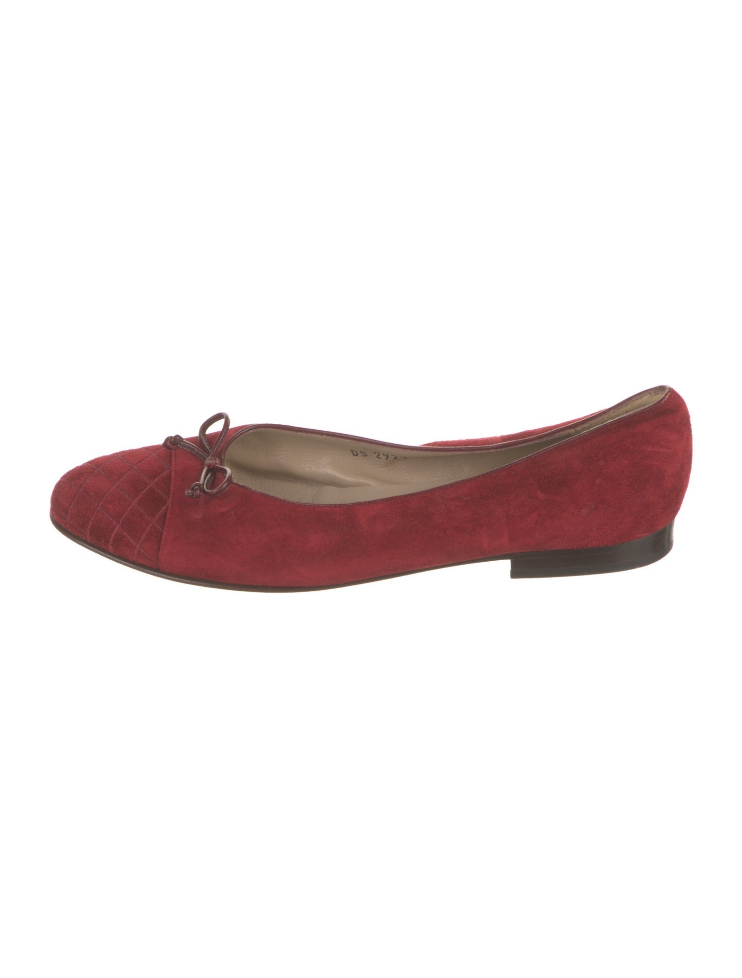 Salvatore Ferragamo Suede Bow Accents Ballet Flats