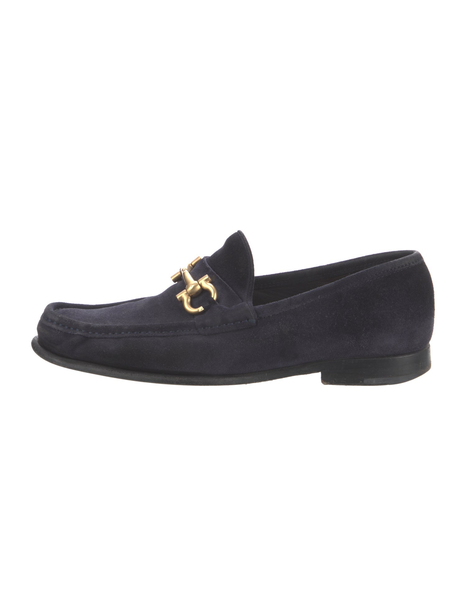 Salvatore Ferragamo Gancini Logo Suede Loafers