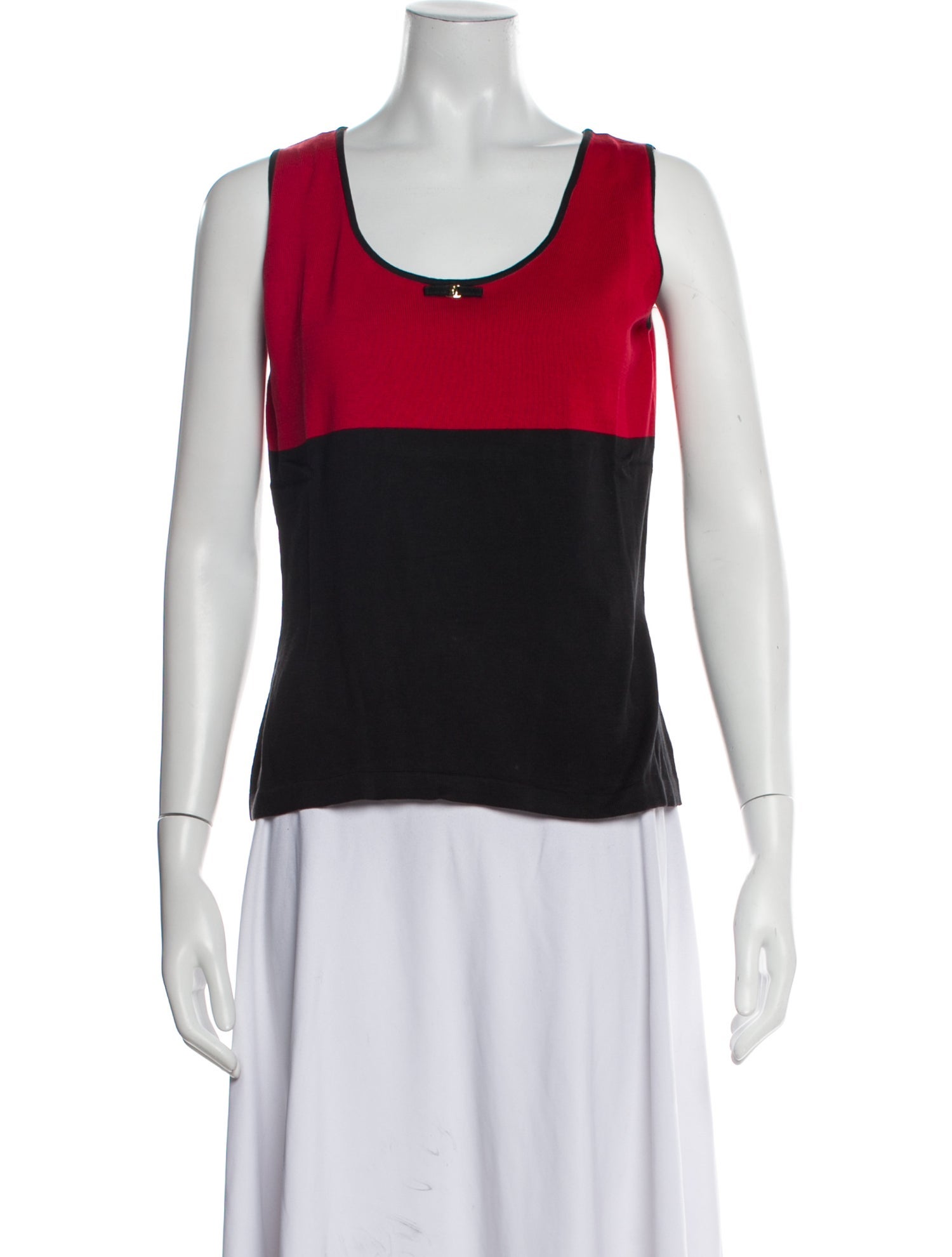 Salvatore Ferragamo Colorblock Pattern Scoop Neck Sweater