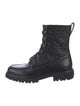 Salvatore Ferragamo Leather Combat Boots
