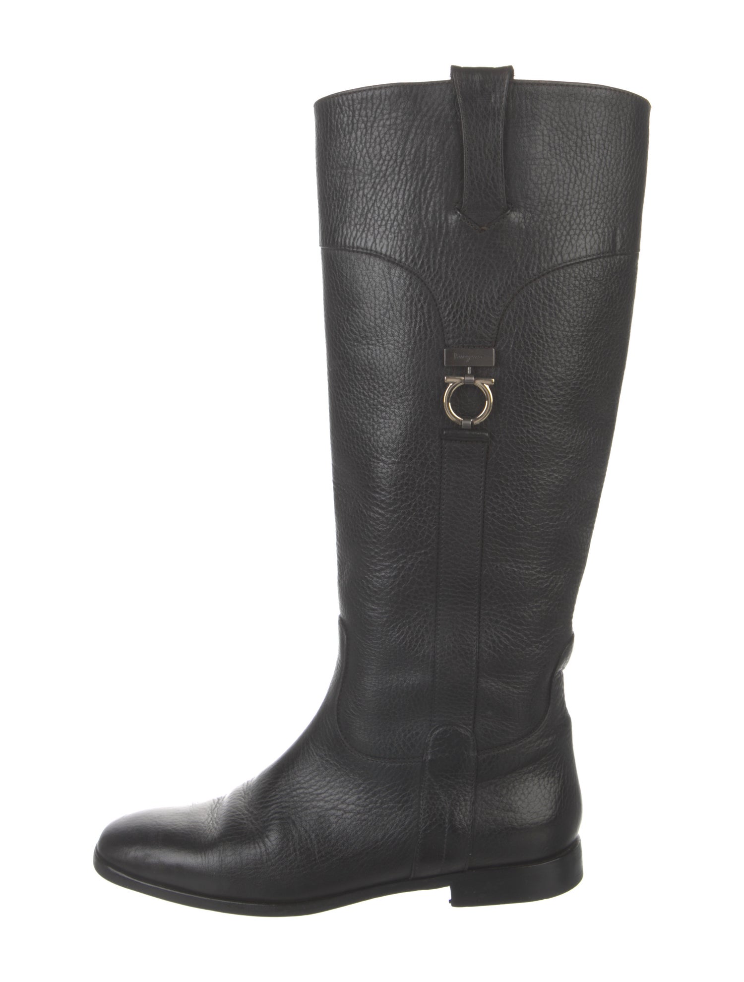 Salvatore Ferragamo Leather Riding Boots