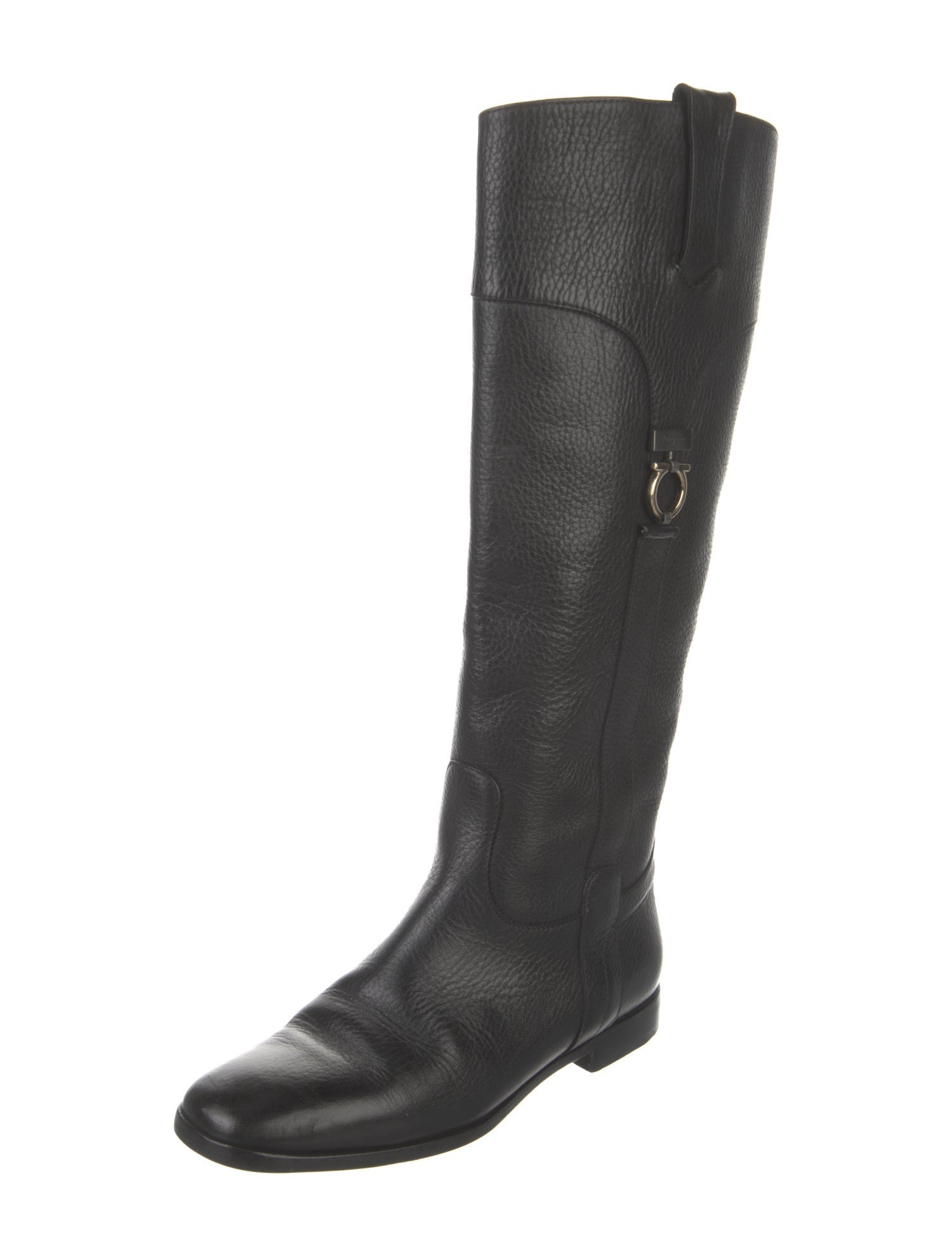 Salvatore Ferragamo Leather Riding Boots