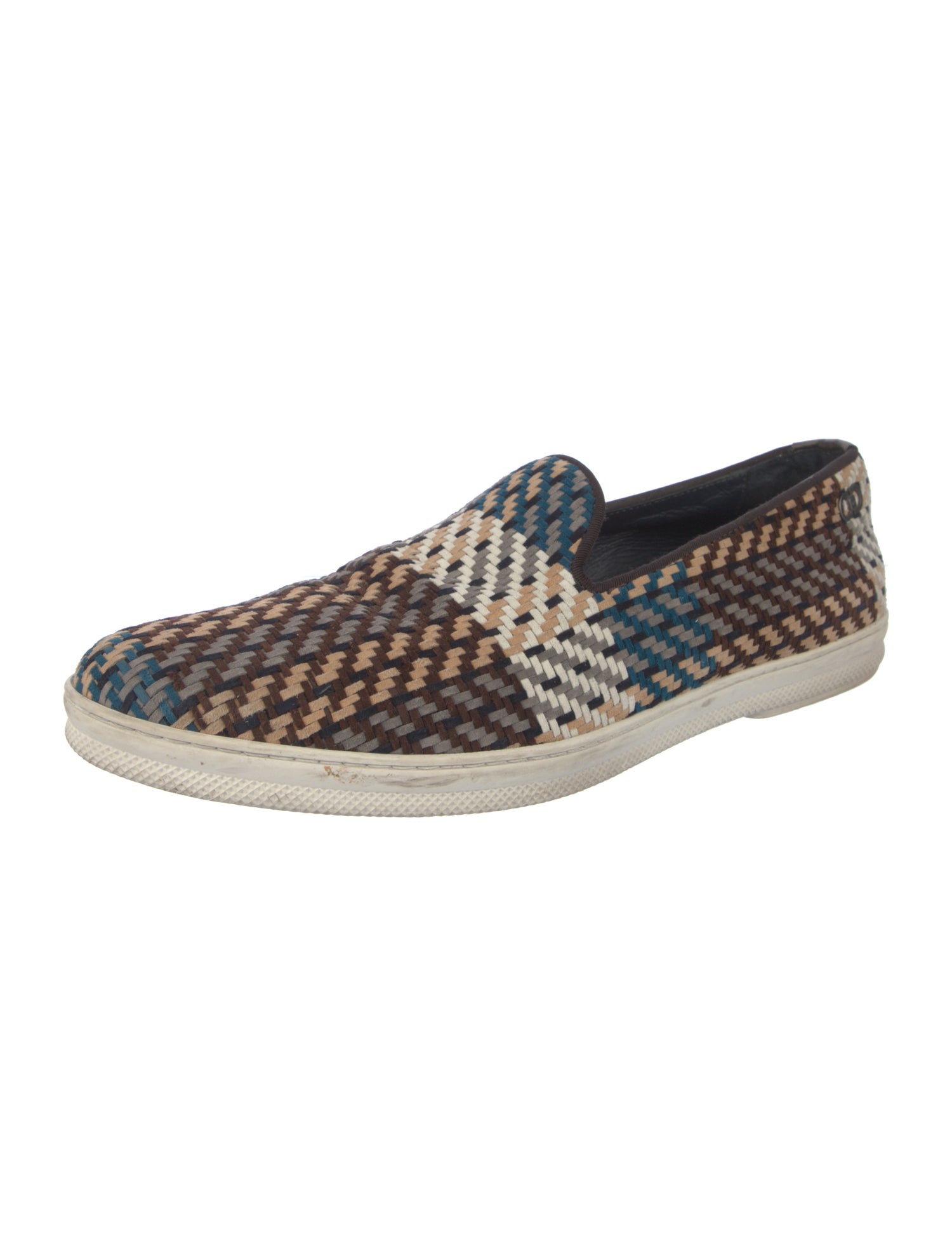 Salvatore Ferragamo Suede Striped Loafers