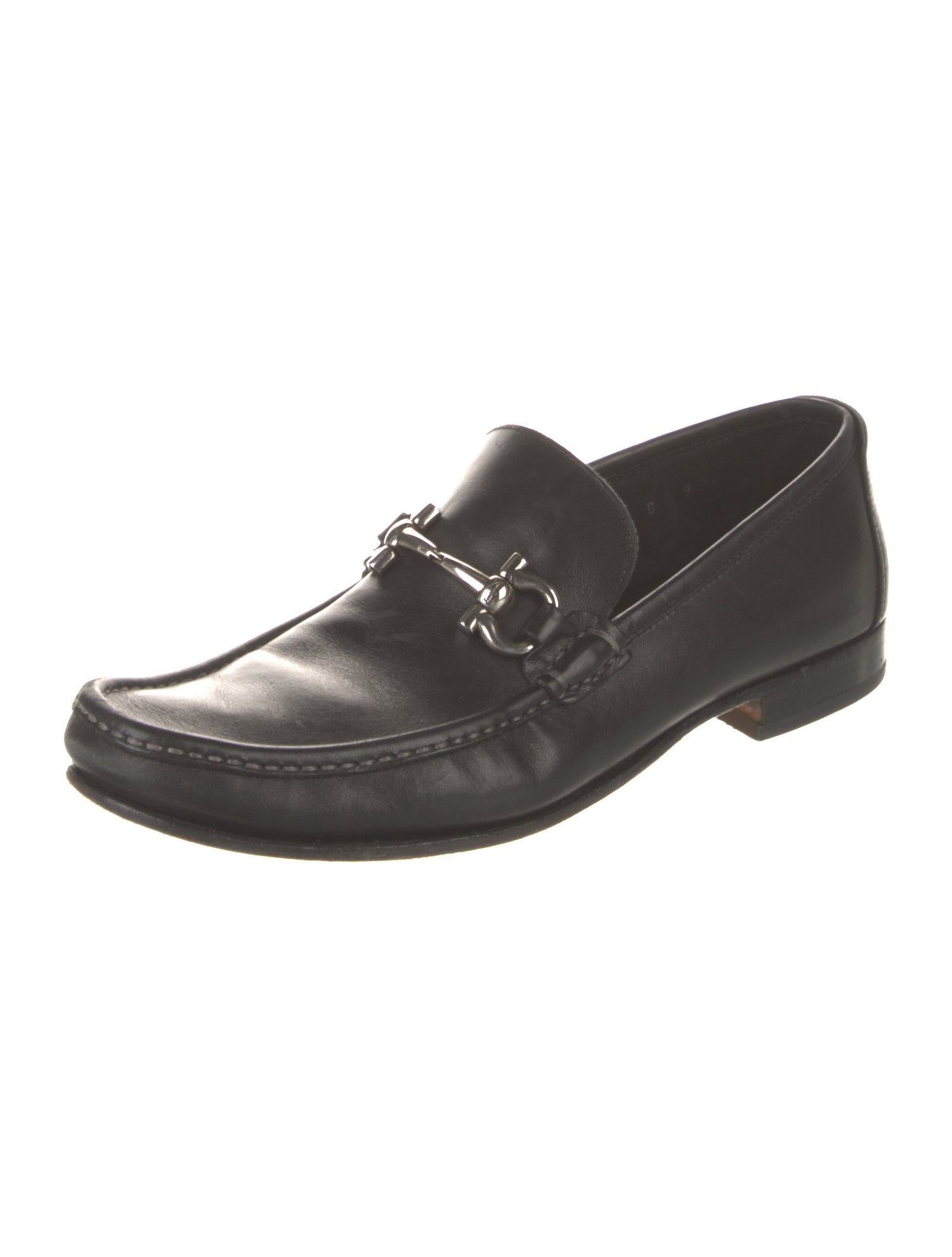Salvatore Ferragamo Gancini Logo Leather Loafers