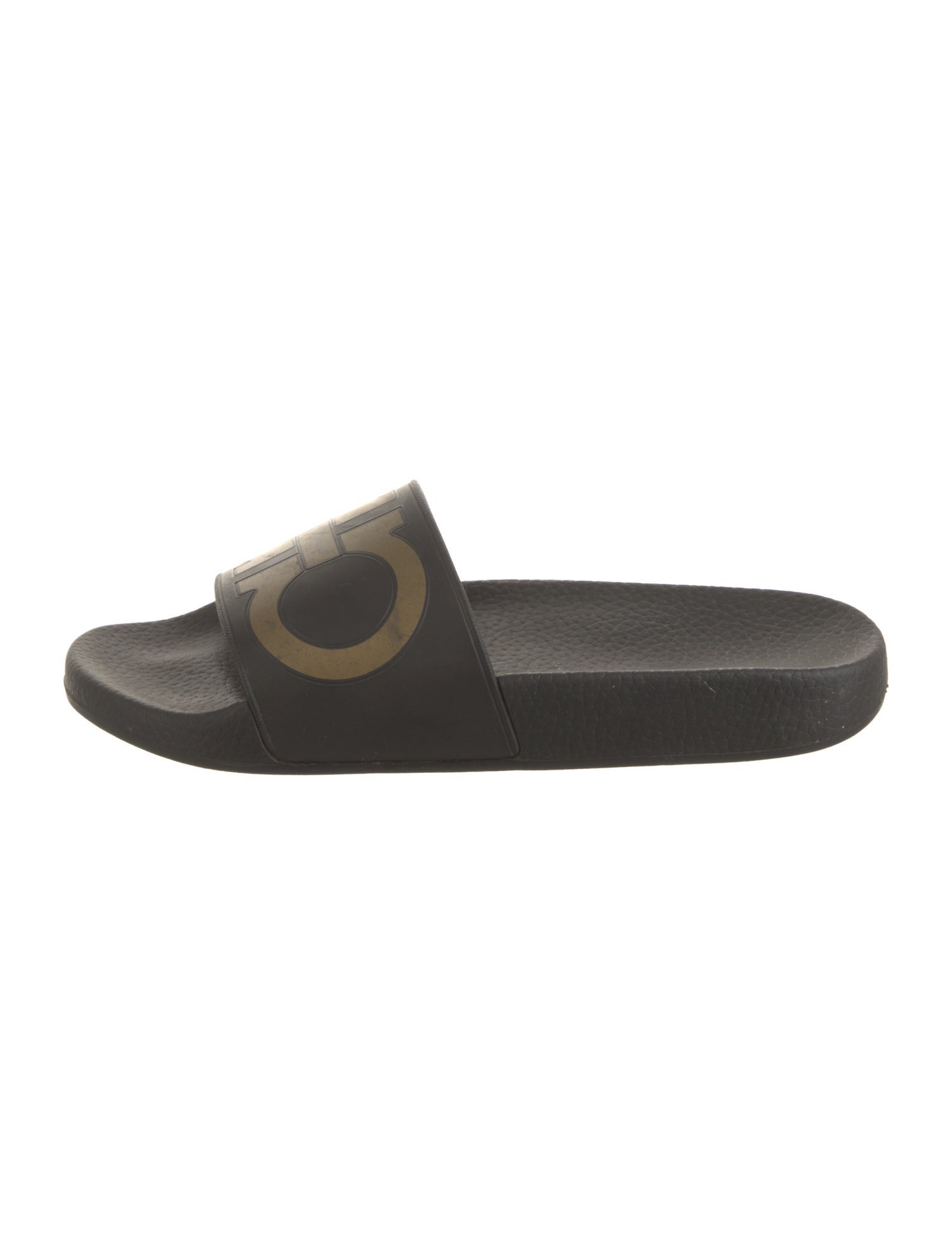 Salvatore Ferragamo Gancini Logo Rubber Slides