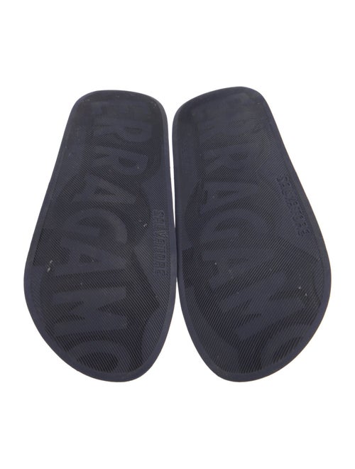 Salvatore Ferragamo Gancini Logo Rubber Slides