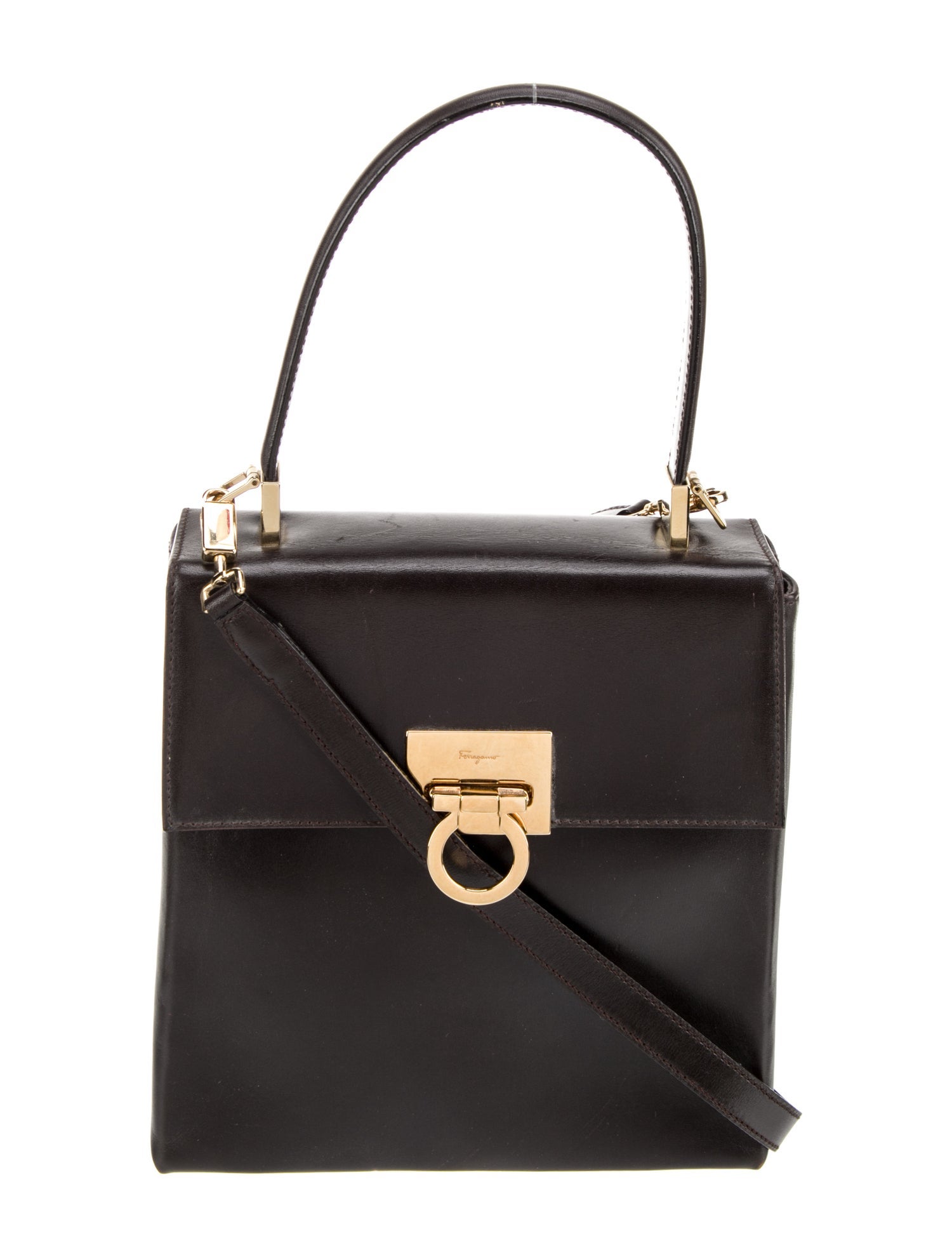 Salvatore Ferragamo Leather Top Handle Bag