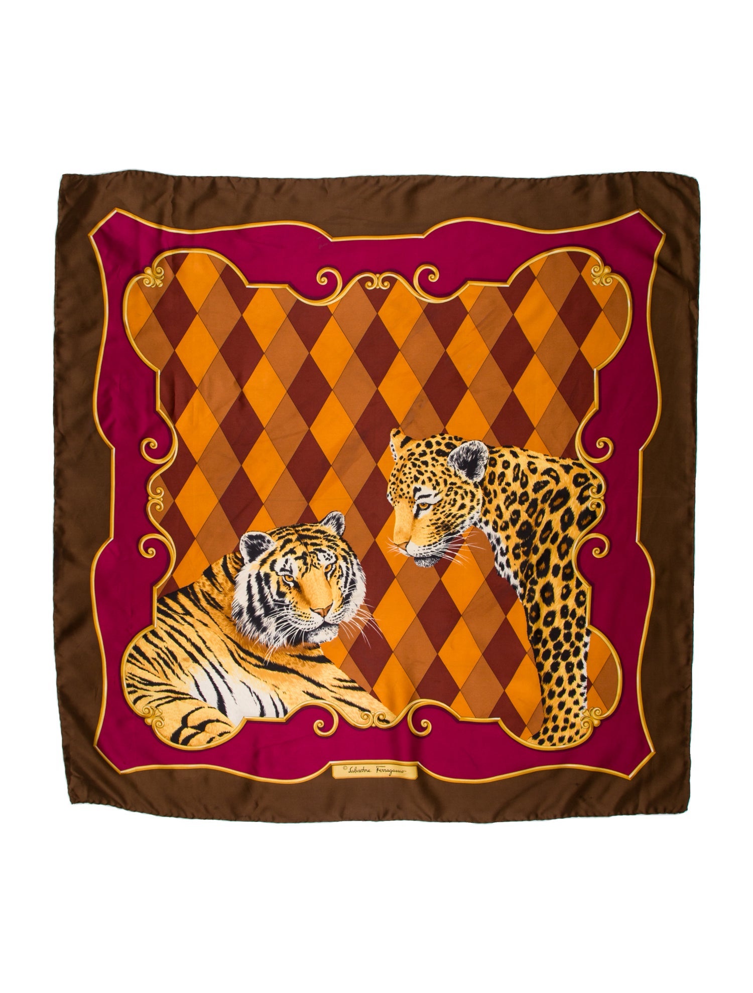 Salvatore Ferragamo Silk Printed Scarf