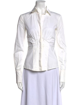 Salvatore Ferragamo Long Sleeve Button-Up Top