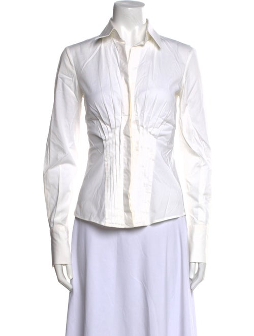 Salvatore Ferragamo Long Sleeve Button-Up Top
