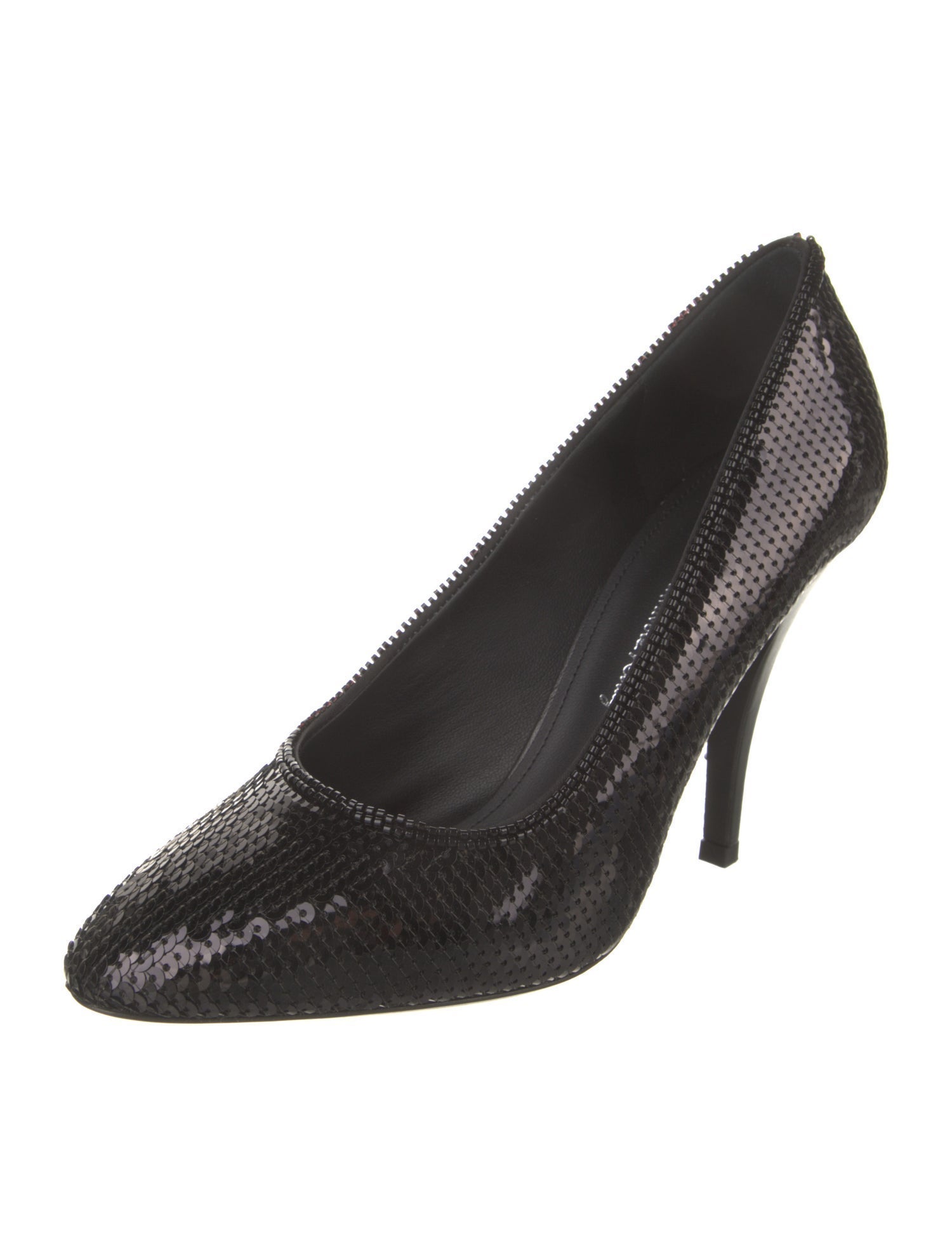 Salvatore Ferragamo Lambskin Sequin Embellishments Pumps
