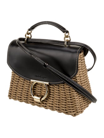 Salvatore Ferragamo Wicker Shoulder Bag