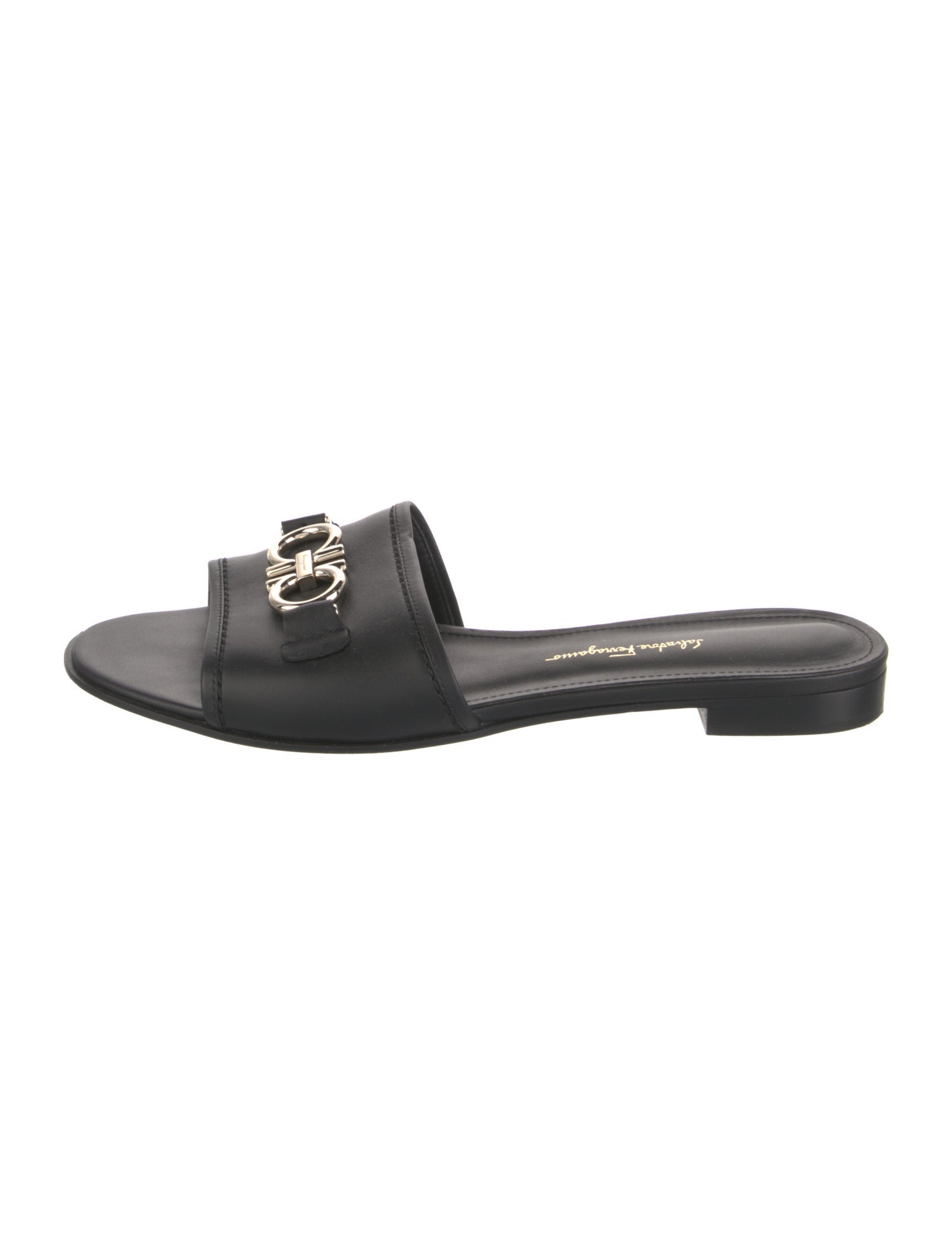 Salvatore Ferragamo Leather Leather Trim Embellishment Flats