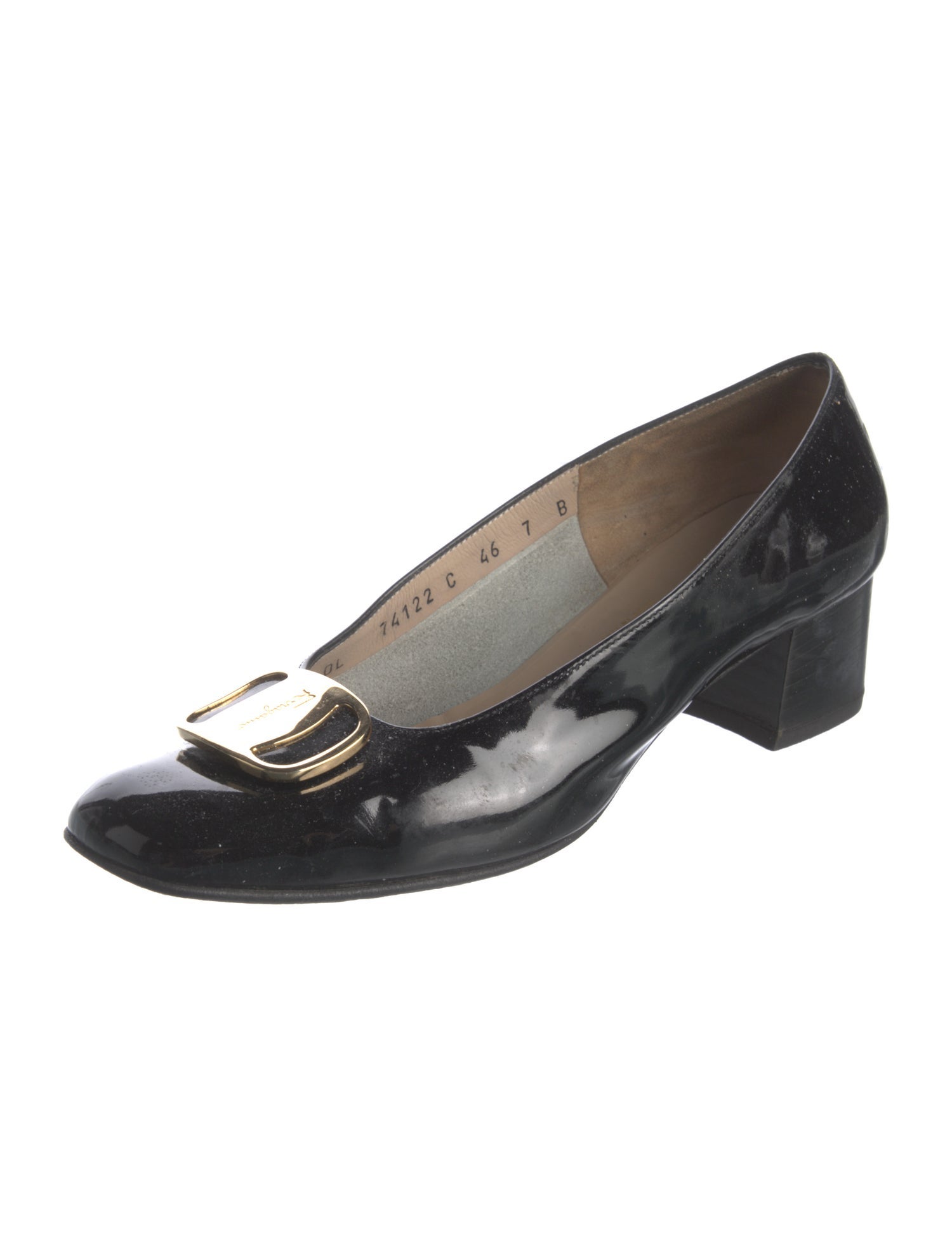 Salvatore Ferragamo Vara Bow Accent Patent Leather Pumps