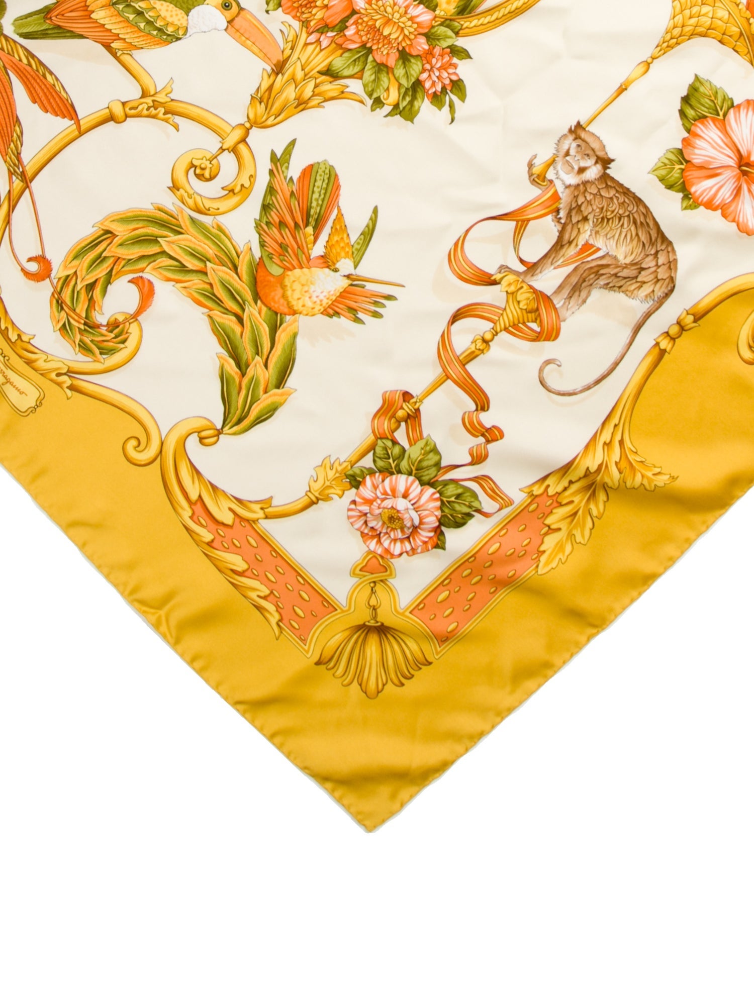 Salvatore Ferragamo Silk Printed Scarf